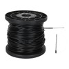 CertBuy 200Ft Vinyl Wire Rope 1/16 Inch Black Coated Covered