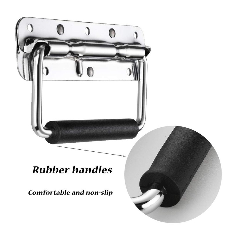 Guanici Pack of 2 Box Handles, Folding Handle, Stainless Steel,