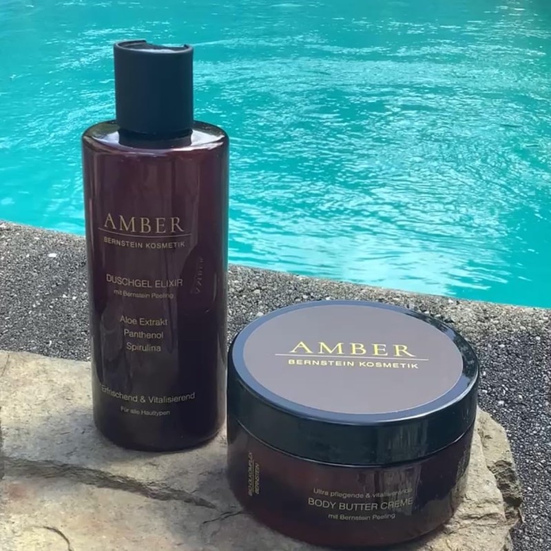 AMBER ULTRA pflegende & regenerierende BODY BUTTER CREME MIT BERNSTEIN-MIKROPEELING
