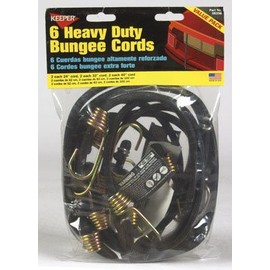 Keeper Black Bungee Cord Set assorted in. L x 0.315 in. 6 pk