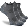CWVLC Unisex Cushioned Compression Athletic Ankle Socks Multipack, 3-pairs Charcoal,