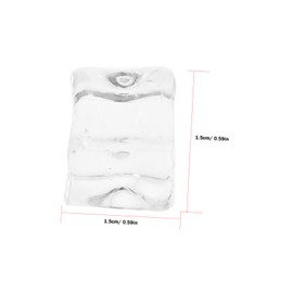 BESTYASH 50 piezas Cubos de Hielo Falsos Transparentes Reutilizables de Cubitos de Hielo Artificiales para Fotografía Decoración y Proyectos DIY para Bebidas