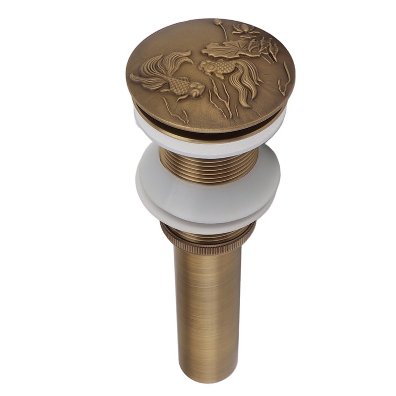 Bathroom Kitchen Sink Drain All Copper Pop Up Sink Drain