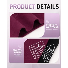 RUIXUE Period Underwear For Women Heavy Flow, Leakproof Panties High Waisted Cotton Postpartum Teens Hipster Briefs 3 Pack