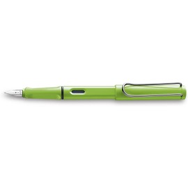 Lamy Safari Fountain Pen (M) Green & 5 Black Ink Cartridges
