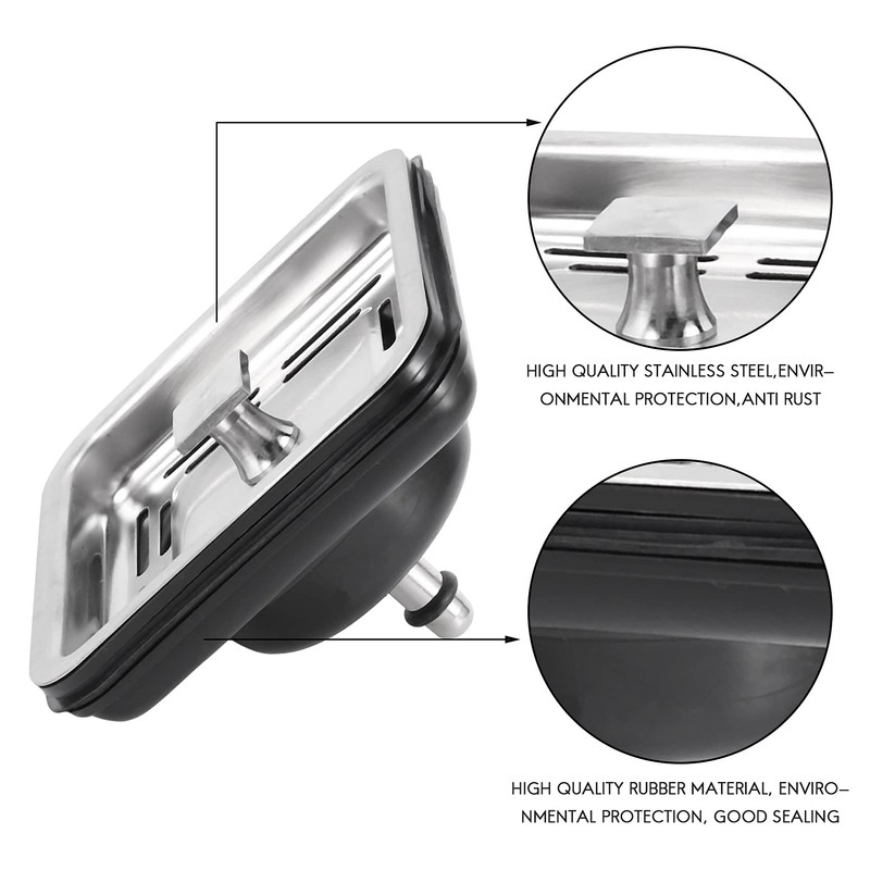 Qezodsx Stainless Steel Square Sink Strainer Plug Kitchen Sink Drain