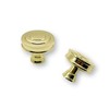 khtumeware 10-Pack Polished Brass Heavy Duty Solid Cabinet Knobs unlacquered