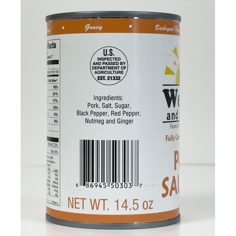 Werling All Natural Pork Sausage – 14.5 oz Long Term