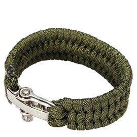 SEIWEI Paracord Survival Bracelet, Parachute Rope Woven Outdoor Bracelet with Adjustable Stainless Steel Buckle for Camping, Boating and Hiking (Red), Stainless Steel