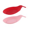 Round Silicone Spoon Rests - Set of 2 Pink/Red