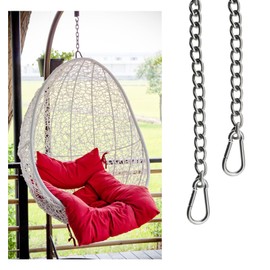 304 304 Stainless Steel Extension Chain with Two Snap Hooks for Hanging Chairs, Hammocks, Sandbags, Swings, Maximum Load 200kg