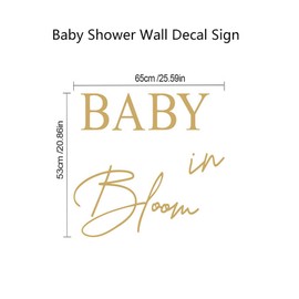 Baby in Bloom Wall Sticker, Baby Shower Wall Decal Sign, Gender Reveal Party Decorations, Arch Decor Party Decorations