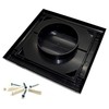 Black Gravity Grille 125 mm / 5 inch External Ducting