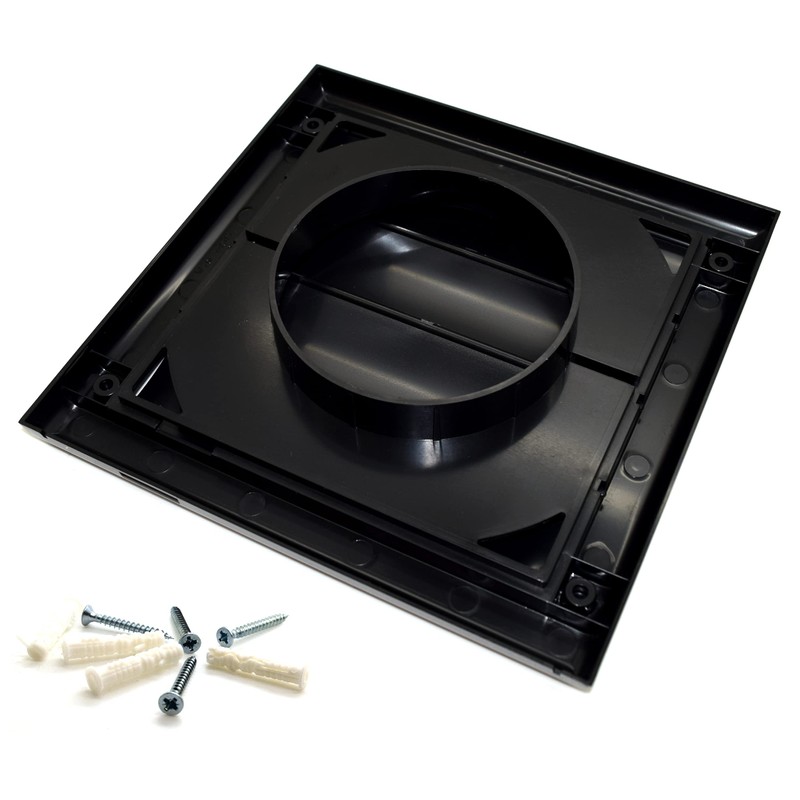 Black Gravity Grille 125 mm / 5 inch External Ducting