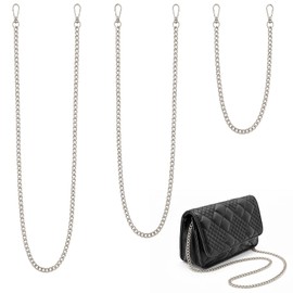 AOOSA 3 Pack Silver Bag Chains with Clasp Buckles (45cm+95cm+125cm)