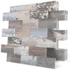DEWOO 20-Sheet Peel and Stick Rustic Backsplash Wall Tile Self