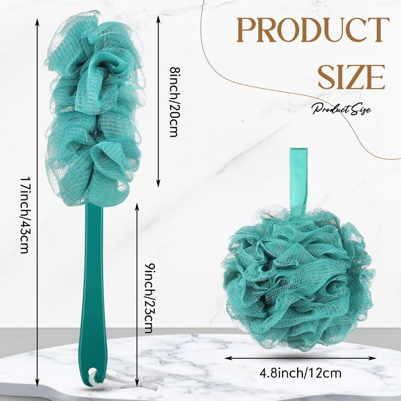 Sunnyray 4 Pack Back Scrubber for Shower and Shower Loofah
