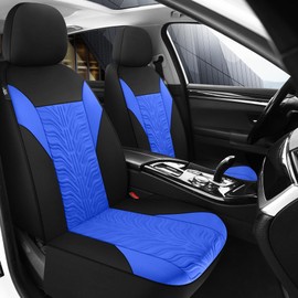 CAROMOP - Juego de fundas de asiento de coche, lavables y transpirables, fundas de asiento de tela prémium para automóviles, ajuste universal para la mayoría de fundas interiores de automóviles,