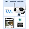 Unitoptek 2K Outdoor Security Camera, Wireless WiFi IP Cameras for