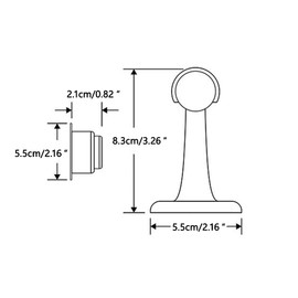 Magnetic Door Stop, 2PCS Magnetic Door Stopper, Stainless Steel Heavy Duty Magnetic Door Holder, Sticking Outdoor Floor Door Stop, Strong Magnet Door Stoppers for Walls and Floor (Bronze)