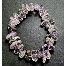 Perfect Gems Natural Purple Amethyst Gemstone Chips 7" Handmade Beaded Bracelet PGB242
