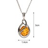 Artisana-Schmuck Amber Pendant, Modern Pendant (without Chain) Made of Amber,