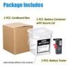 Battery Recycling Container with Battery Testers for Household Batteries, QHAND