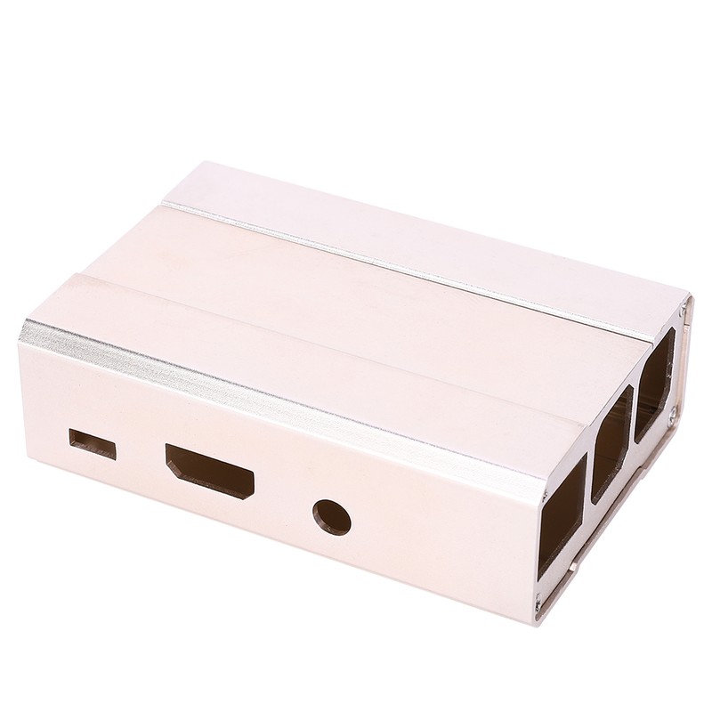 Gold Aluminum Alloy Protective Case Enclosure Box Fits for Raspberry