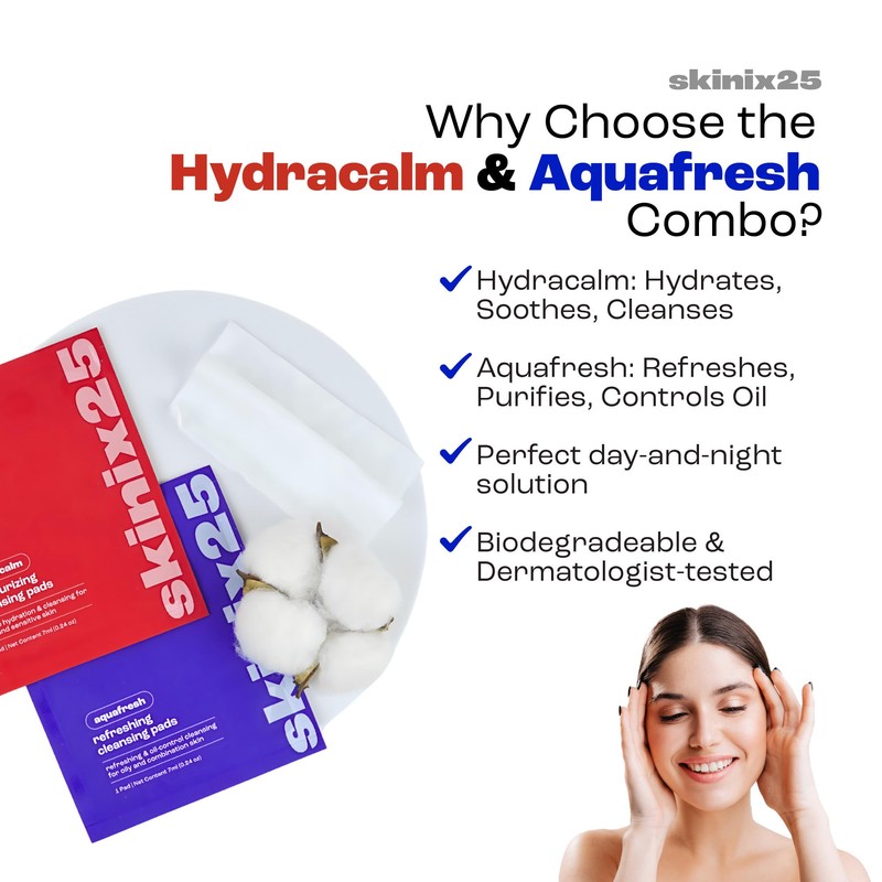 skinix25 Skinix25 Hydracalm & AquaFresh Cleansing Pads C 6-Pack Combo