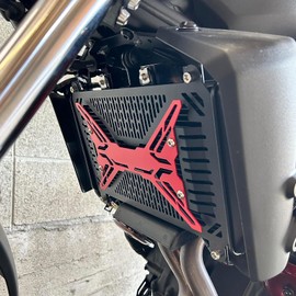 LEDISHUN Radiator Core Guard for Kawasaki Ninja 400 Z400 (2018-2023) Ninja 250 Z250 (2019-2023) Eliminator 400 (2023-) Motorcycle Radiator Parts (Red)