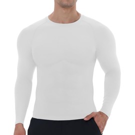 Compression Shirts for Men - Long Sleeve Black Workout Base Layer Athletic Gym Tops Quick Dry Running Undershirts