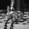 THJEW Unisex Antique Silver Wrap Snake Ring,Cool Retro S925 Sterling