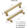 khtumeware 10 Pack 3-1/2 Inch Center to Center Brushed Brass