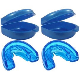 2 Pack Color Azul. 2 Guardas Dentales para Dormir para Evitar los Ronquidos. sin Necesidad de Calentamiento o Fusión. Protector Bucal Diseñado Profesionalmente para Ser Flexible, Cómodo y Adaptarse