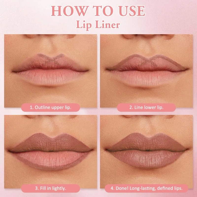 3 Piezas Pintalabios Mate Larga Duracion Labial Nude Cremoso