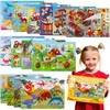 Puzzles for Kids Ages 4-8, 14 Pack Wooden Jigsaw Puzzles