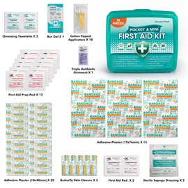 General Medi 420 Piece First Aid Kit, 6 Individual Boxes of 70 Items Each - Contains Premium Medical Supplies for Travel, Home, Office, Vehicle, Camping, Workplace & Outdoor (420 pcs, 6 Pack)