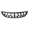 Big Teeth Vinyl Motorcycle Helmet Mouth Decal Sticker