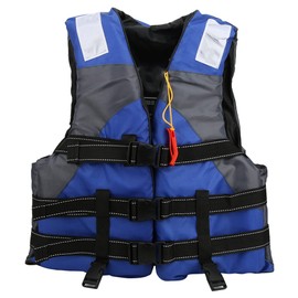 Professional Adult Life Jacket Vest Safety Protection for Swimming Snorkeling Sailing Stream Trekking Blue