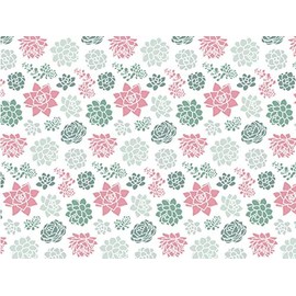 Rustic Pearl Collection Tissue Paper for Gift Wrapping with Design (PRETTY SUCCULENT PLANTS), 24 Large Sheets (20x30)