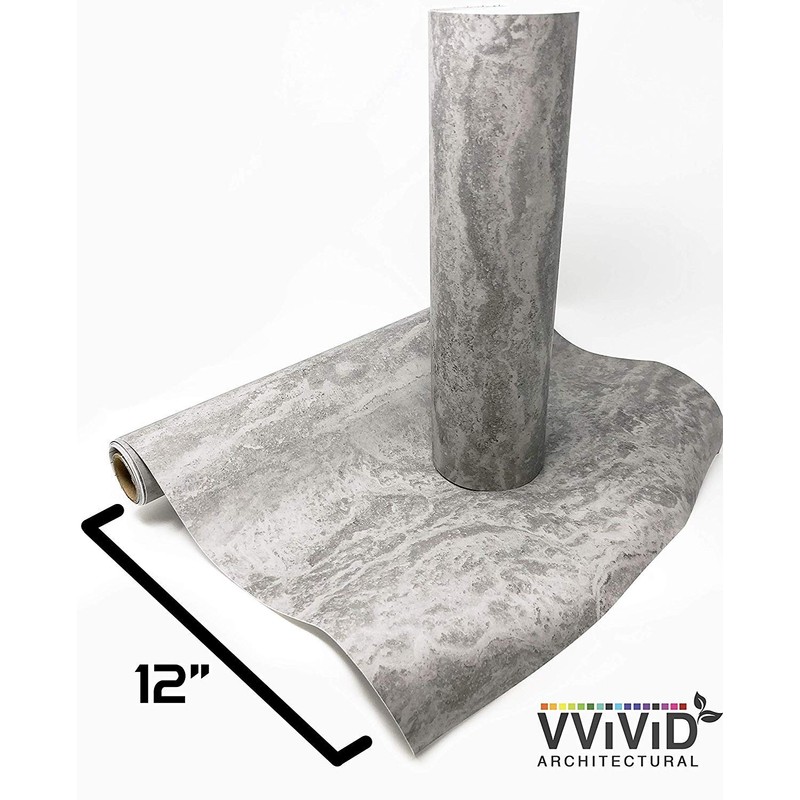 VViViD Grey Concrete Textured Finish Vinyl Sheet Film (Extra Large