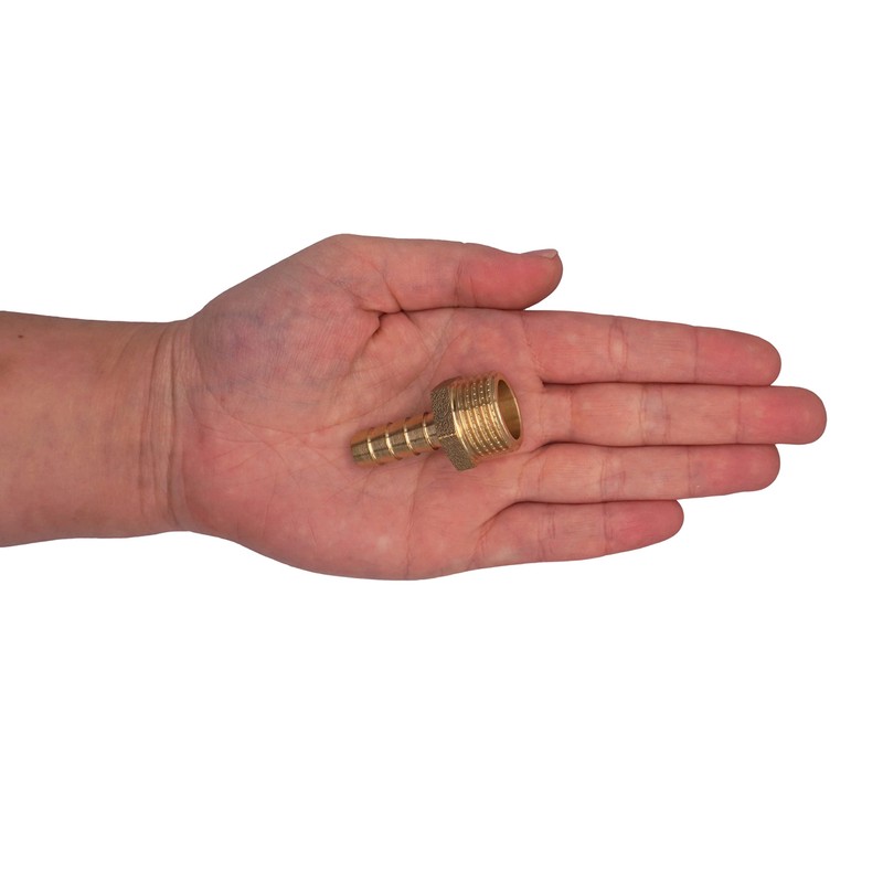 SKIR'CO Male Thread Barb Brass Fitting 1/2 Inch x 10