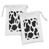 Ambesonne Cow Print Fabric Pouch Set of 2, Hide of
