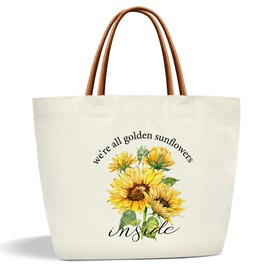 lamocho Sunflower Floral Tote Bags for Women, Sunflower Gifts for Women Friend Sister, Summer Grocery Floral Bag Shopping Handbag -14