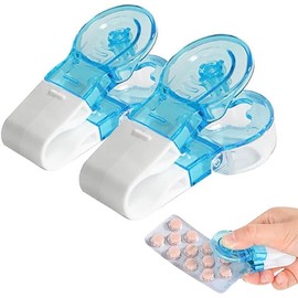 Taicols Taicols 2 Portable Drug Dispensers, Drug Removers, Drug Cutters, Suitable for The Elderly, Disabled, Non-contact Pills, Easy to Remove From the Packaging, Tablet Pill Blister Packaging Opening Auxiliary Tools (1)