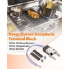 Urnqowuy 4PCS WB17X5113 Range Burner Receptacle Terminal Block Fit for