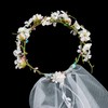 Delicate Dew Girls First Holy Communion Veil White Flower Headband
