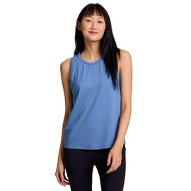 RBX Active Women's Workout Top with Breathable Mesh Panels, Quick Drying Gym Running Tank Top, Riverside Blue M