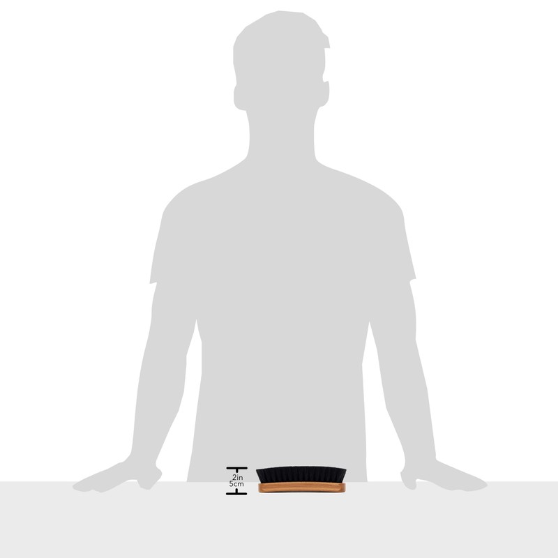 Premium Shoe Brush - Horsehair Shoe Brush - Concaved Handle