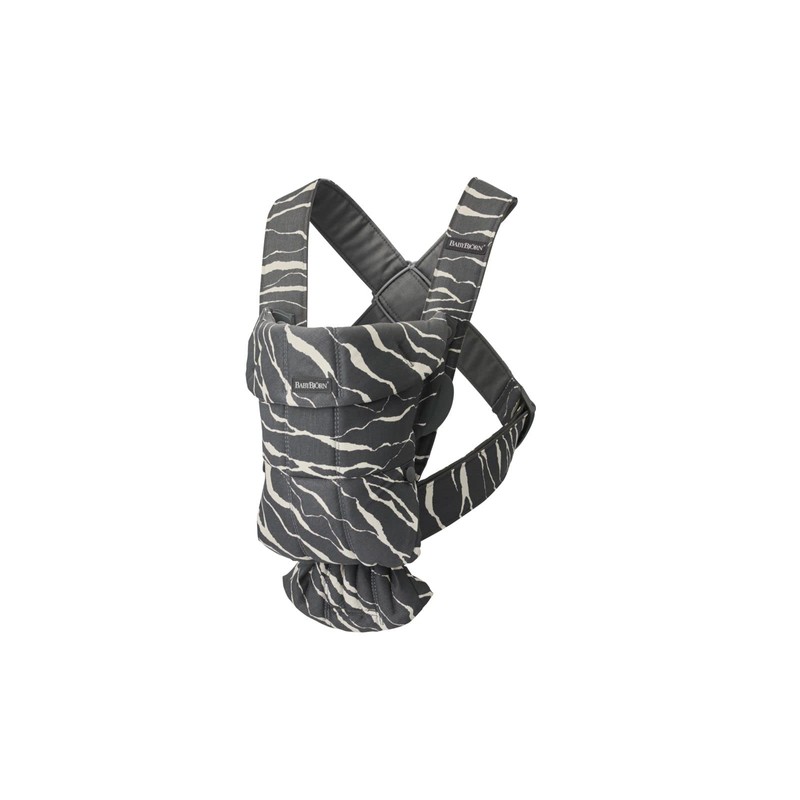 BabyBjörn Baby Carrier Mini, Anthracite/Landscape Print, Cotton | Newborn Carrier